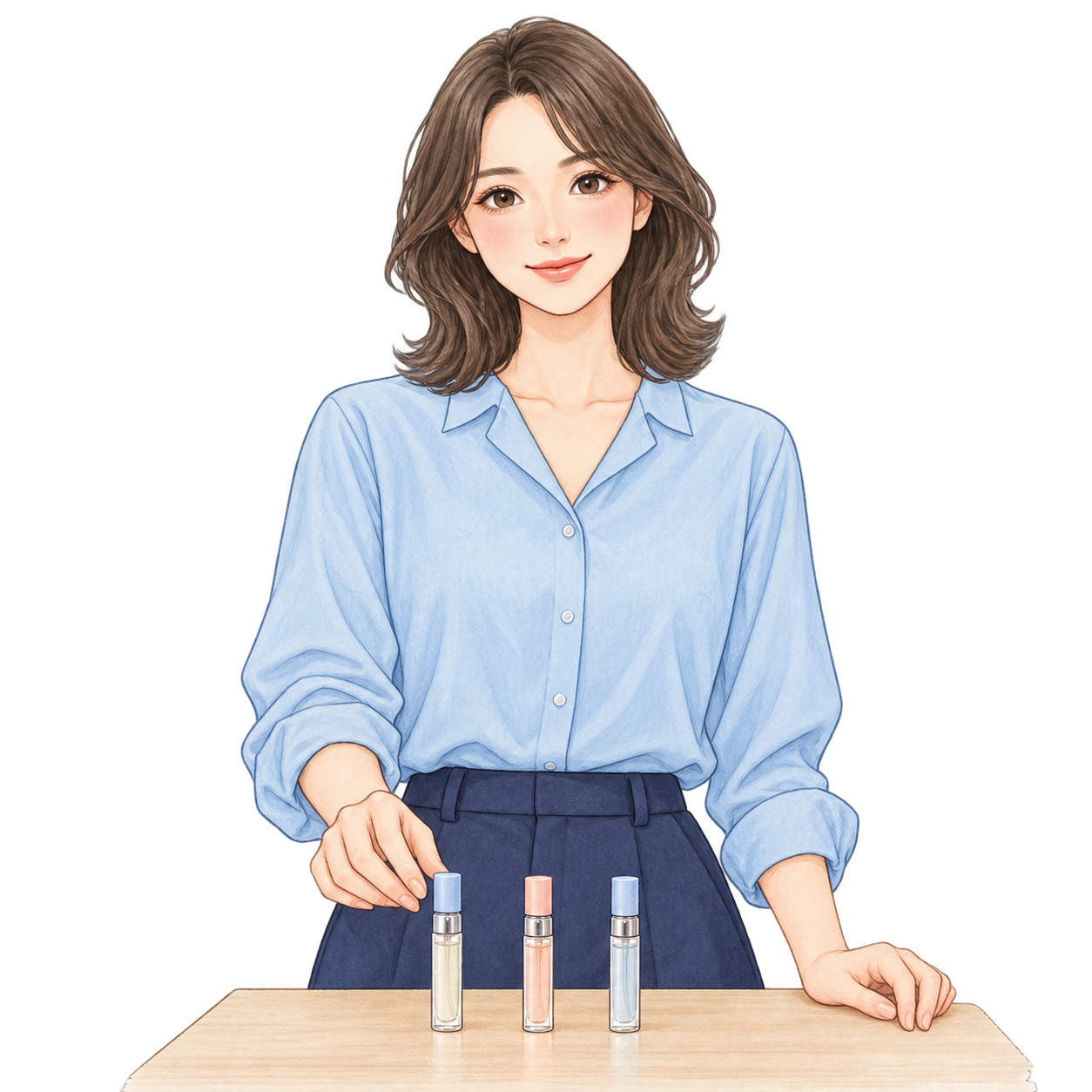 小さな瓶を3つ並べて、少しずつ試すイメージ